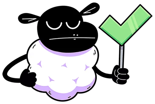 🐏 Стикер «Бенджи без надписей» для Telegram