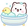 🛁 Эмодзи «kotsumechan» для Telegram