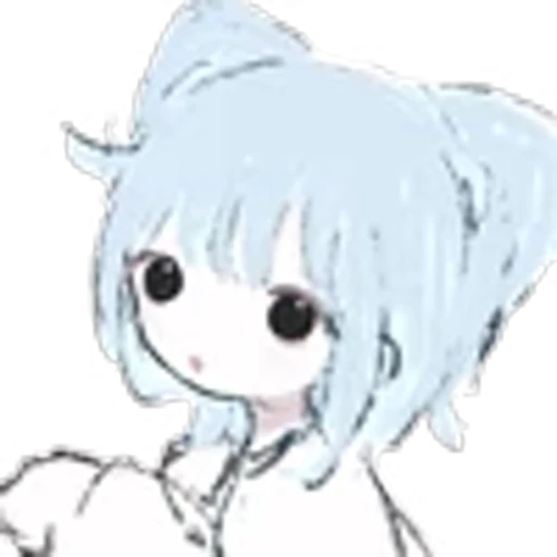😐 Эмодзи «soft blue girls» для Telegram