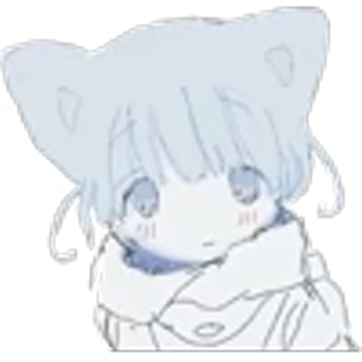 😳 Эмодзи «soft blue girls» для Telegram