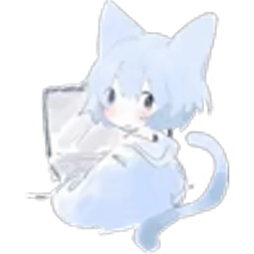 🖥 Эмодзи «soft blue girls» для Telegram