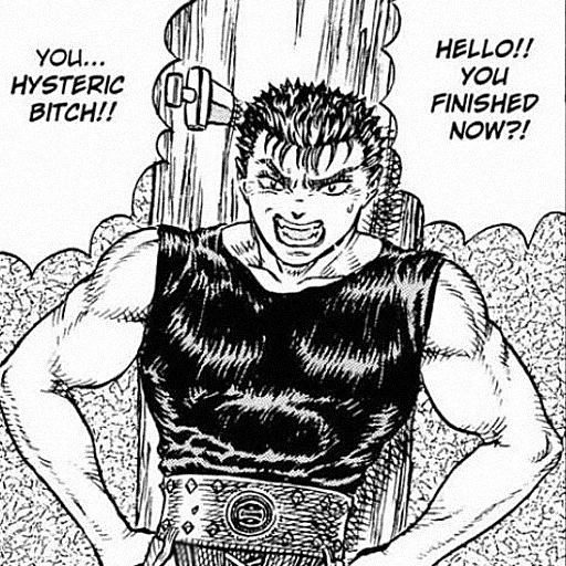 😡 Стикер «BERSERK / ベルセルク / СКАЖЕНИЙ» для Telegram