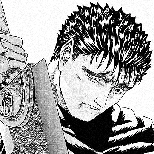 😢 Стикер «BERSERK / ベルセルク / СКАЖЕНИЙ» для Telegram