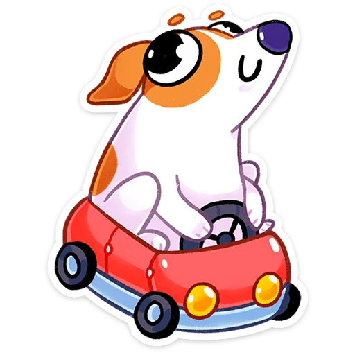 🚗 Стикер «Пёсик Берт» для Telegram