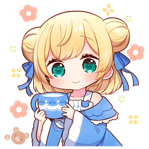 ☕ Стикер «Бера тян» для Telegram