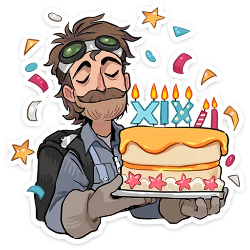 🎂 Стикер «Бертрам» для Telegram