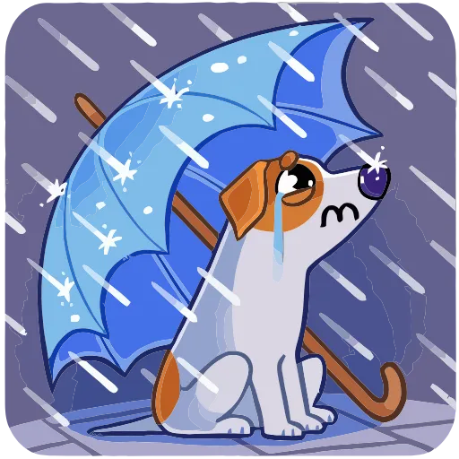 ☔️ Эмодзи «Пёсик Берт» для Telegram