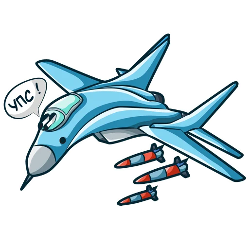 Стикерпак Бессонный самолёт для Telegram