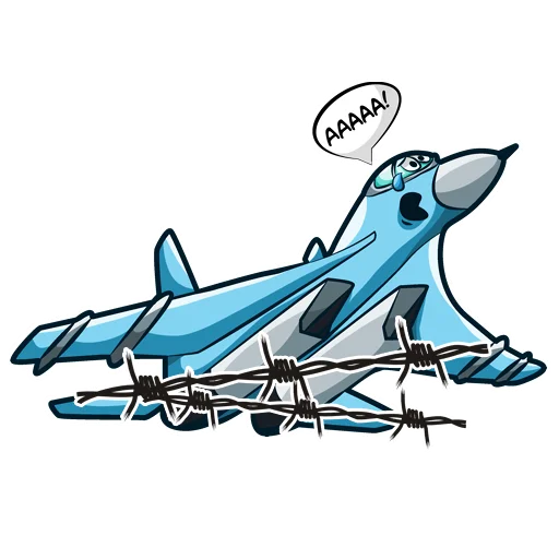 😱 Стикер «Бессонный самолёт» для Telegram