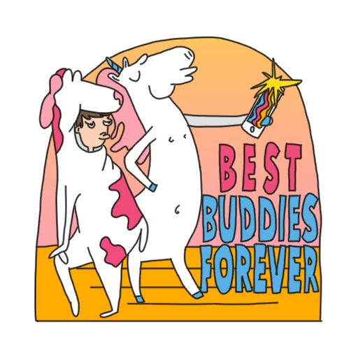 Стикерпак Best Friend Of Unicorn для Telegram