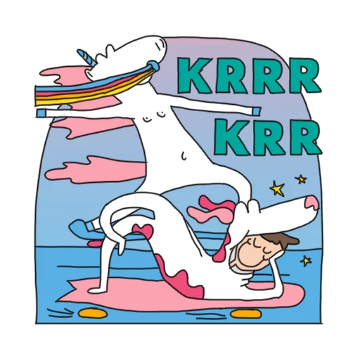 😀 Стикер «Best Friend Of Unicorn» для Telegram