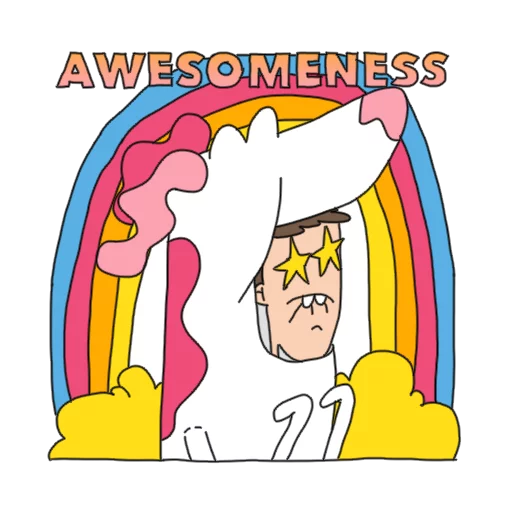 🌟 Стикер «Best Friend Of Unicorn» для Telegram