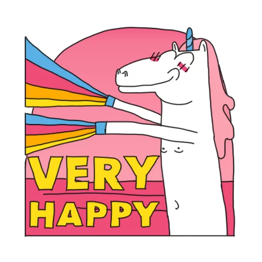 😄 Стикер «Best Friend Of Unicorn» для Telegram