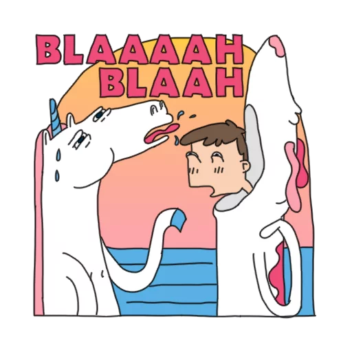 😲 Стикер «Best Friend Of Unicorn» для Telegram