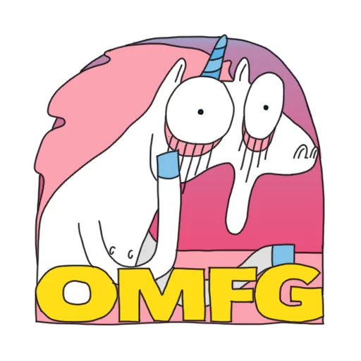 😮 Стикер «Best Friend Of Unicorn» для Telegram