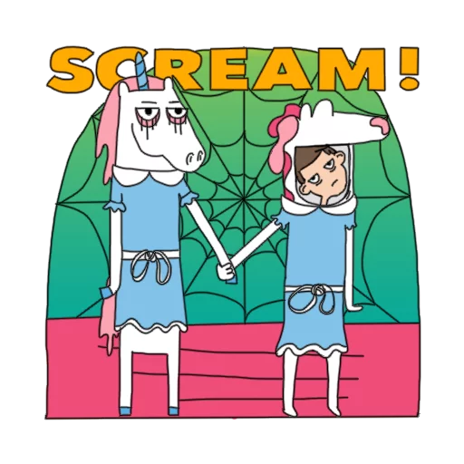 👻 Стикер «Best Friend Of Unicorn» для Telegram
