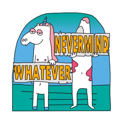 🙄 Стикер «Best Friend Of Unicorn» для Telegram