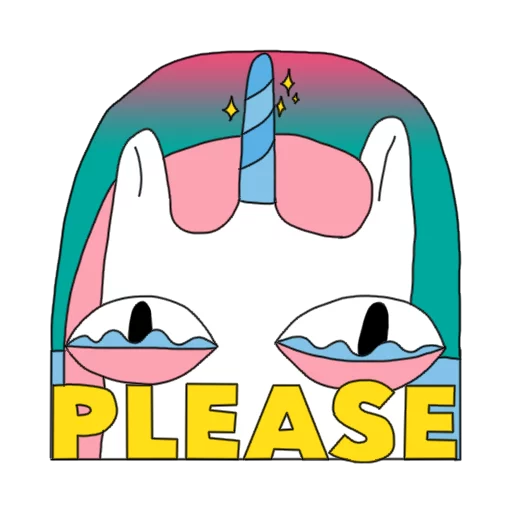 😫 Стикер «Best Friend Of Unicorn» для Telegram