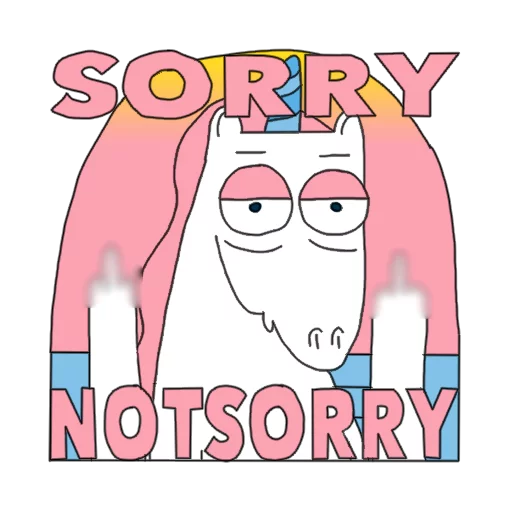👎 Стикер «Best Friend Of Unicorn» для Telegram