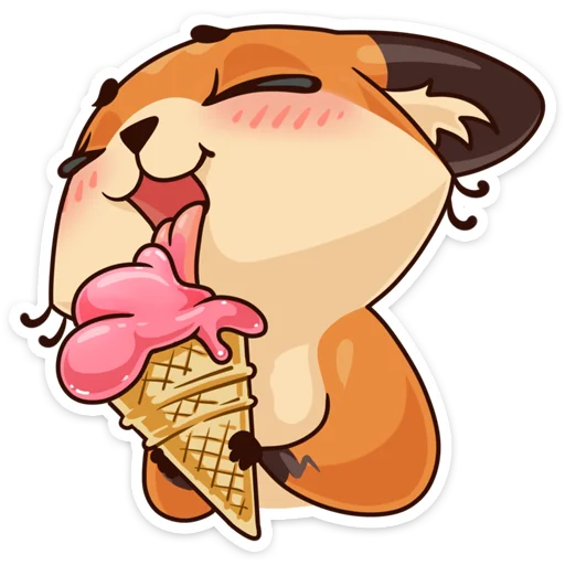 🍦 Стикер «Немного летних стикеров к первому дню лета&;» для Telegram
