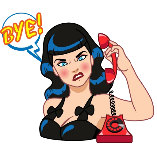 😤 Стикер «Bettie Page» для Telegram