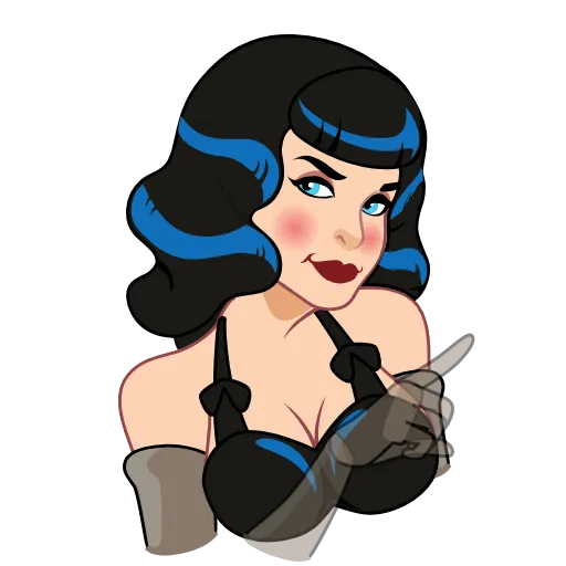 🤫 Стикер «Bettie Page» для Telegram