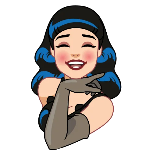 😄 Стикер «Bettie Page» для Telegram