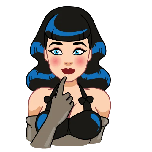 ☺️ Стикер «Bettie Page» для Telegram