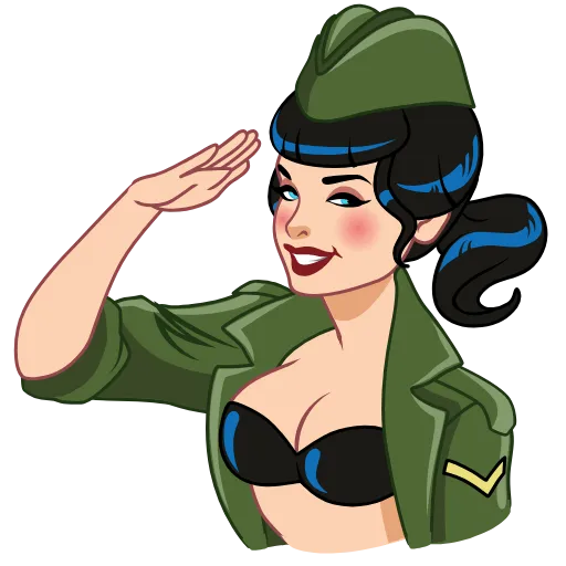 😁 Стикер «Bettie Page» для Telegram