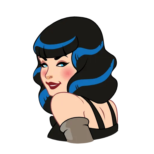 😉 Стикер «Bettie Page» для Telegram