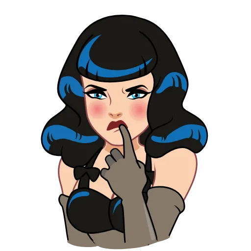 🤔 Стикер «Bettie Page» для Telegram