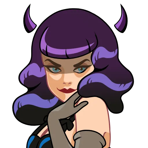 😈 Стикер «Bettie Page» для Telegram