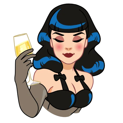 🥴 Стикер «Bettie Page» для Telegram