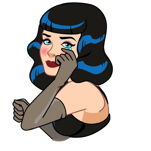 Стикерпак Bettie Page для Telegram