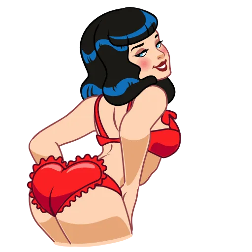 🍑 Стикер «Bettie Page» для Telegram