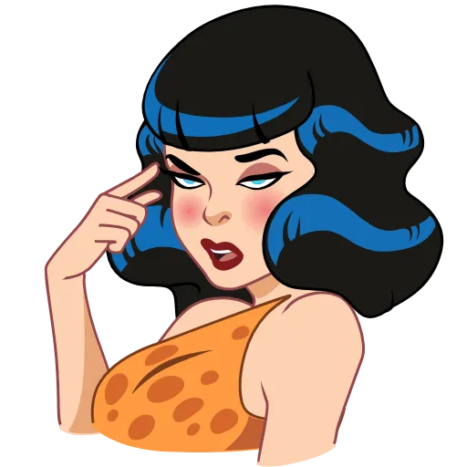 🙄 Стикер «Bettie Page» для Telegram
