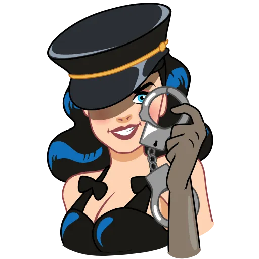 👮 Стикер «Bettie Page» для Telegram