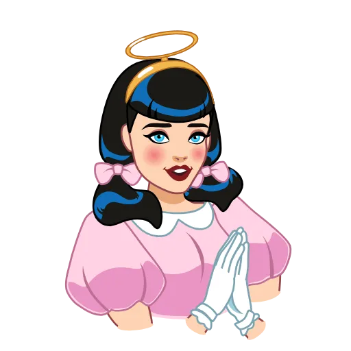 😇 Стикер «Bettie Page» для Telegram