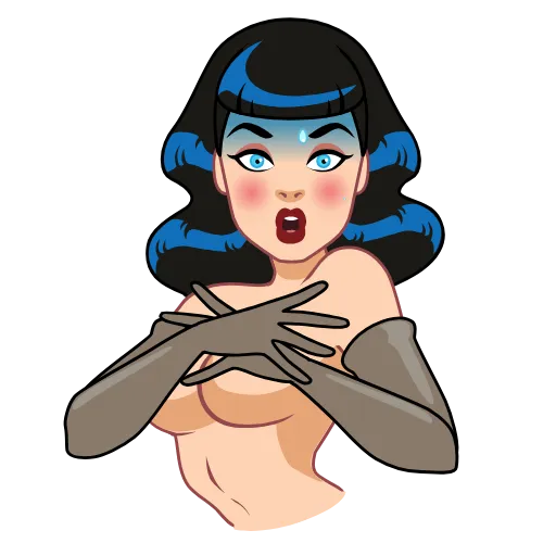 😨 Стикер «Bettie Page» для Telegram