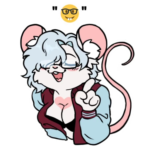 🤓 Стикер «Bevel the mouse-mojis» для Telegram
