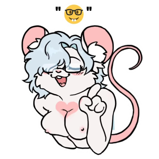 🤓 Стикер «Bevel the mouse-mojis» для Telegram