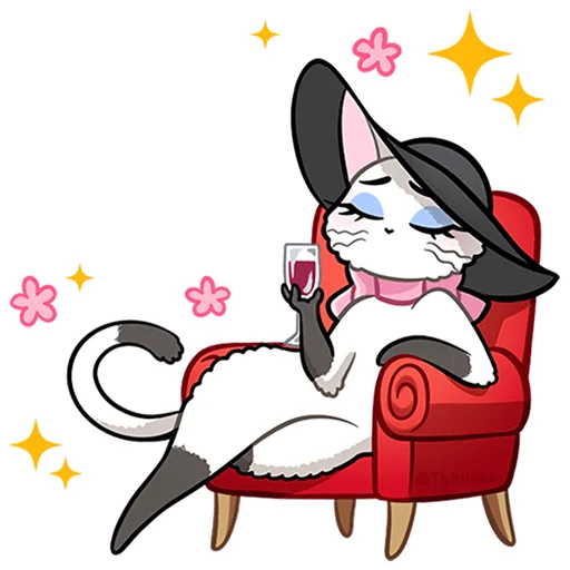 🍷 Стикер «Леди Безе без надписей» для Telegram