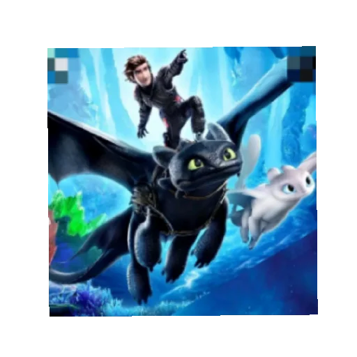 🥳 Стикер «Беззубик Иккинг и Дневная Фурия» для Telegram