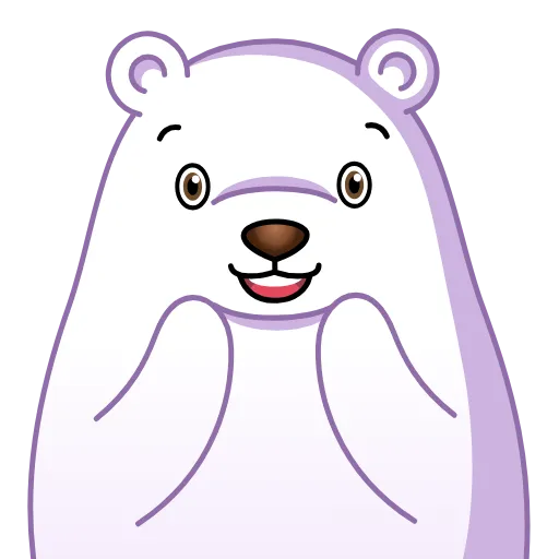 😄 Стикер «Белый мишка» для Telegram