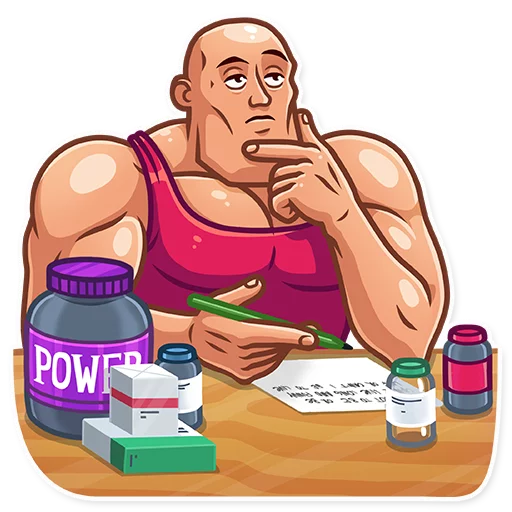 🤔 Стикер «Bodybuilder» для Telegram