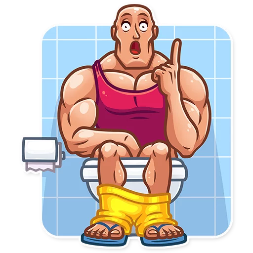 👆 Стикер «Bodybuilder» для Telegram