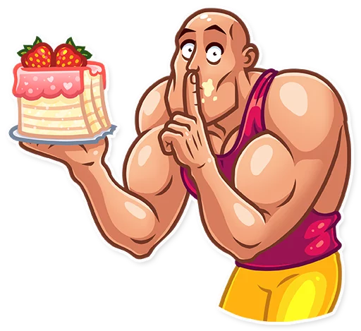 🤫 Стикер «Bodybuilder» для Telegram