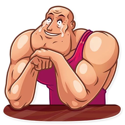 😭 Стикер «Bodybuilder» для Telegram