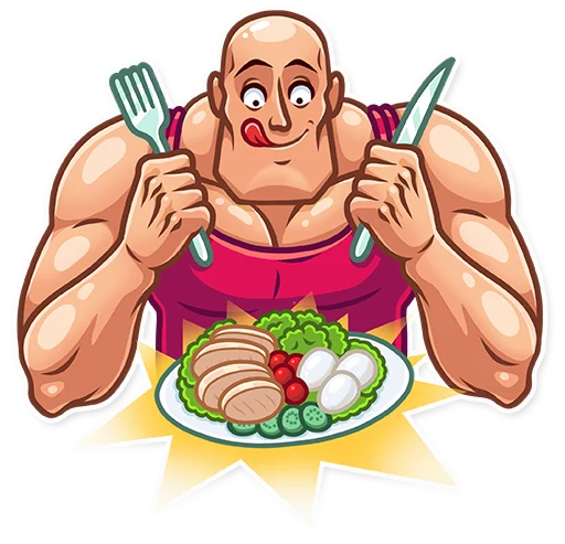 😋 Стикер «Bodybuilder» для Telegram