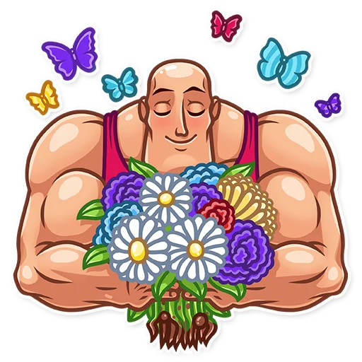 😊 Стикер «Bodybuilder» для Telegram